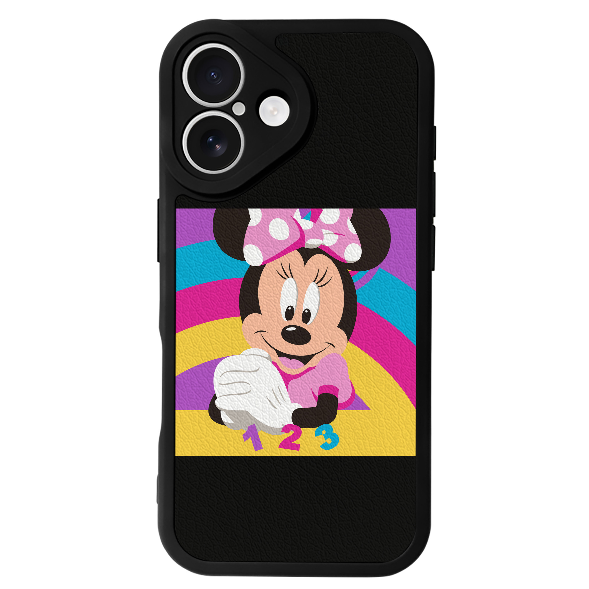 （画像用） ミッキーマウス Mickey Mouse 【iPhone 16シリーズ対応】シリコンスマホケース（レザー調） 材質：シリコン